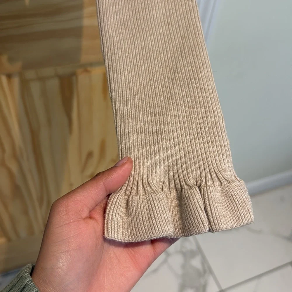 *NEW* Ribbed Ruffle Fitted Sweater - Picture 5 of 5